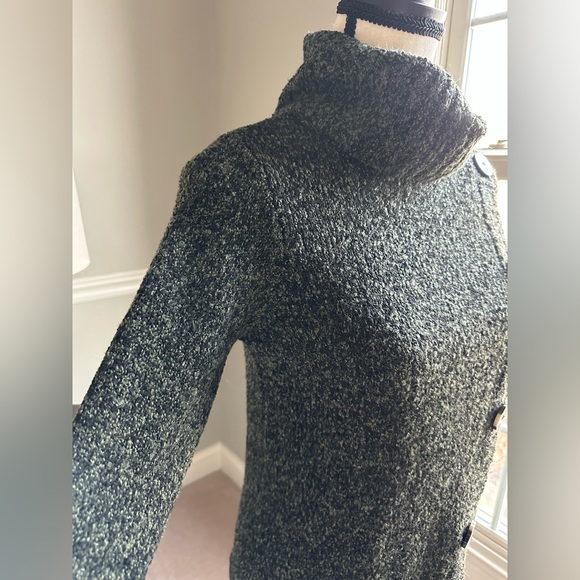 Inner Circle Cowl Turtle Neck Marled Sweater Olive Green Sz Small collegiate - Picture 6 of 8